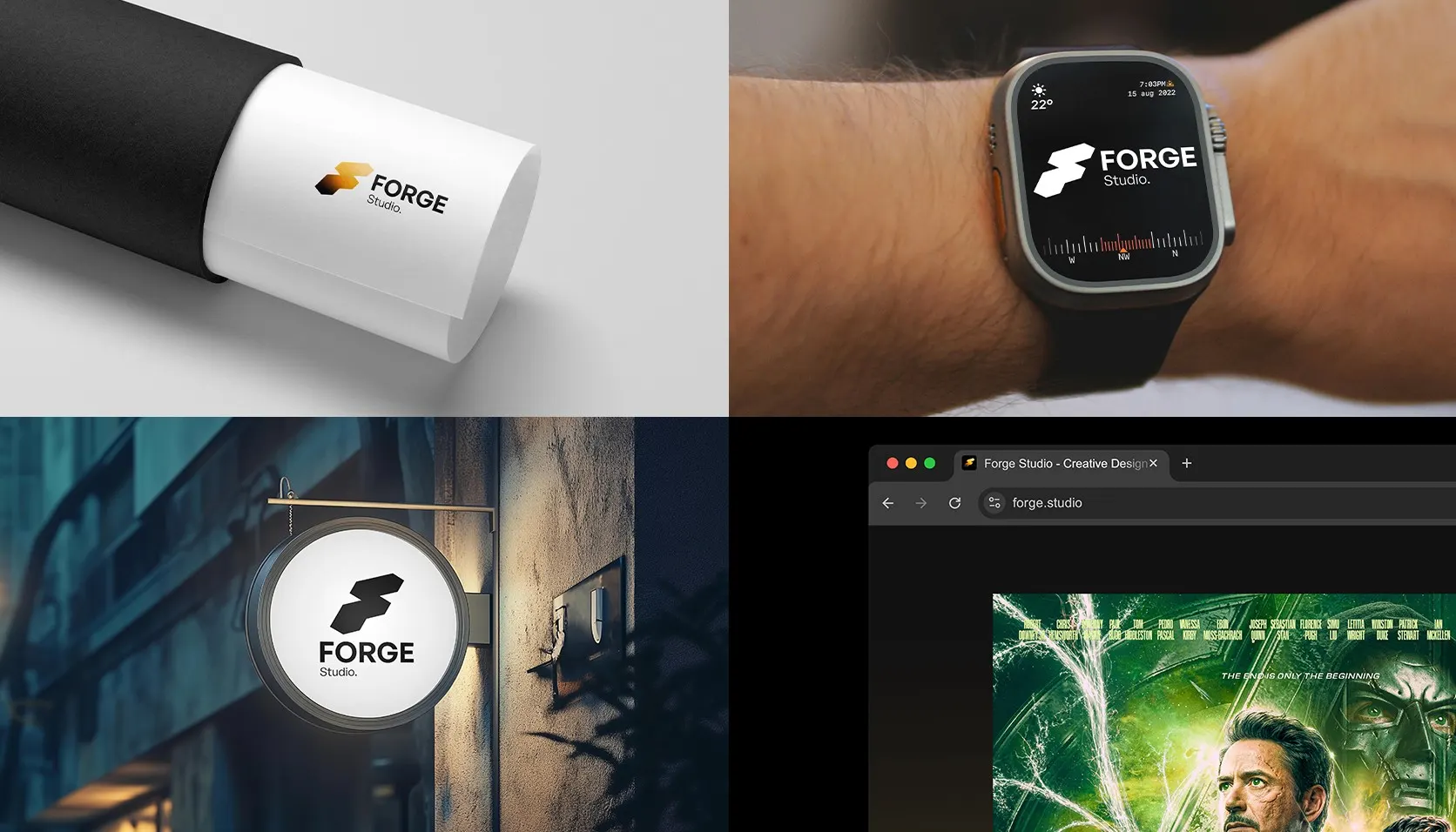 FORGE Studio applications: watch, signage, print and web