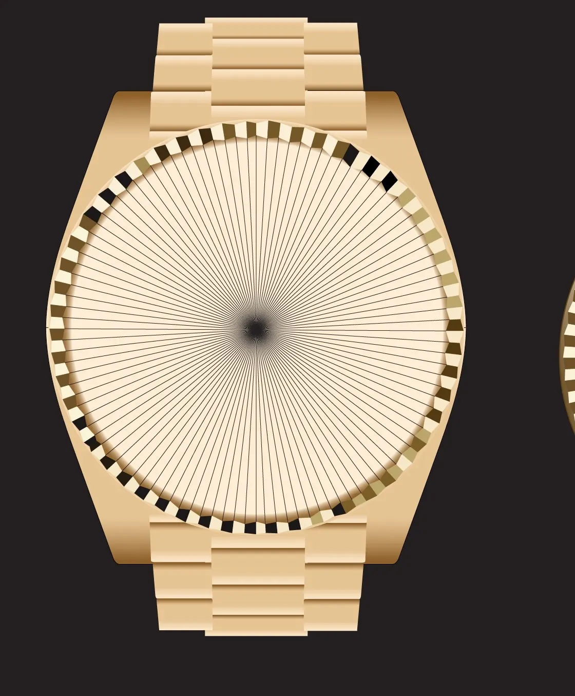 Early watch structure and bezel construction