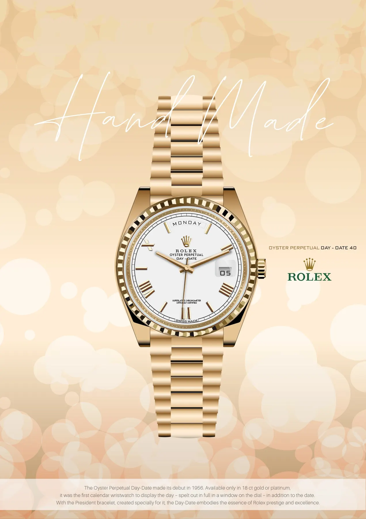 Rolex Day-Date 40 final design that won first place