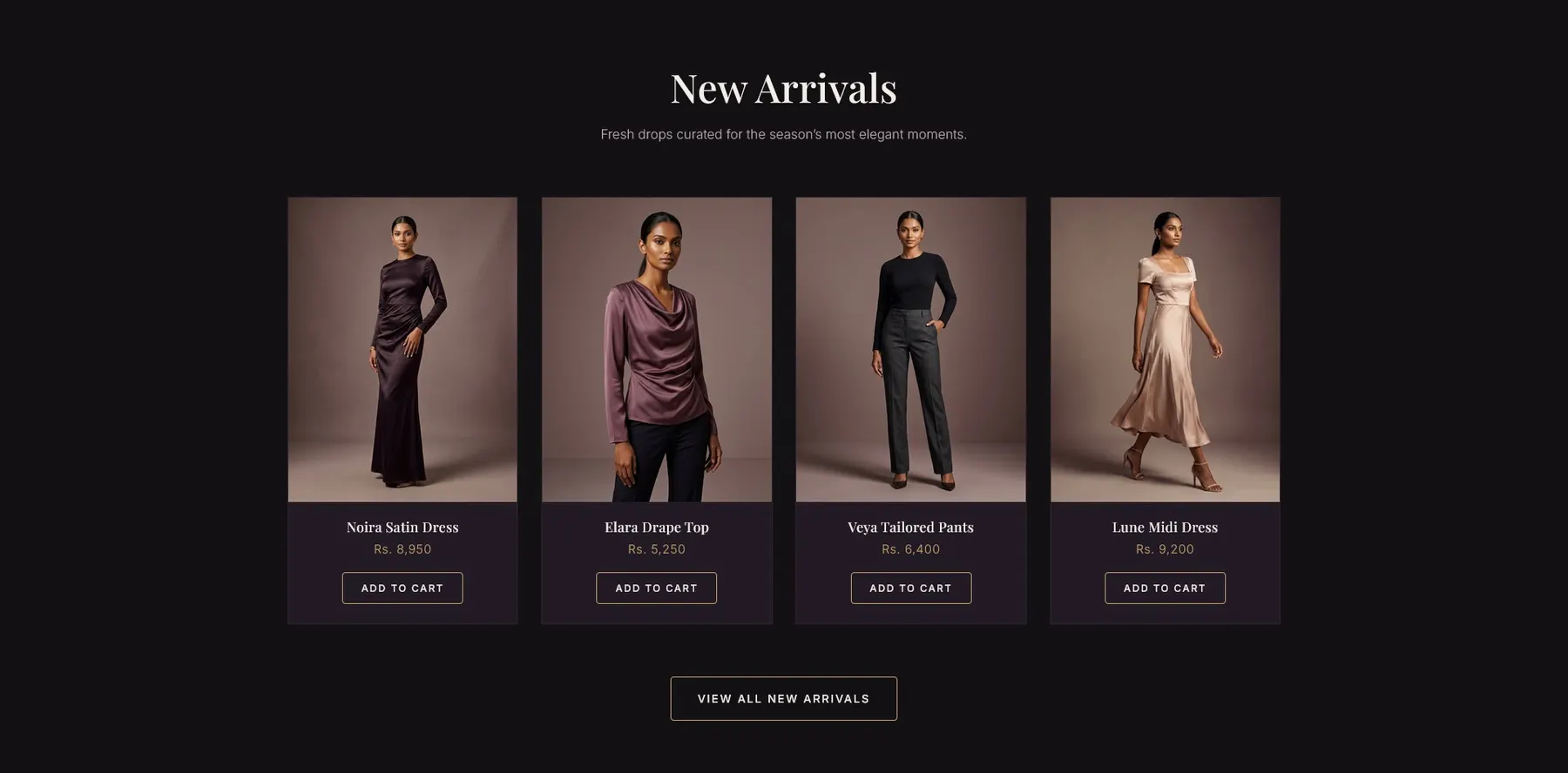 Seylune homepage collection section